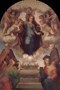 Angel around Virgin Mary